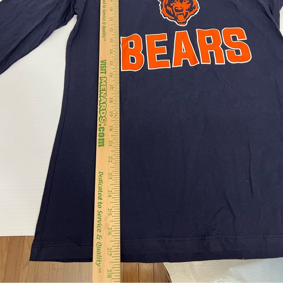 Chicago Bears NFL team Apparel women’s long sleeves Tee Sz L Navy Blue - Picture 6 of 9